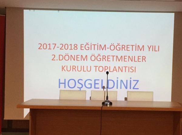 2017-2018 2.Dönem Öğretmenler Kurulu Toplantısı gerçekleştirildi.